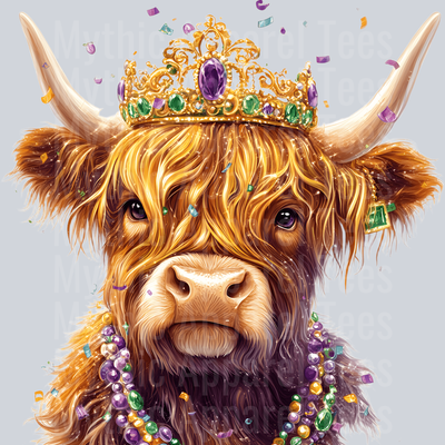 AZ803 Mardi Gras Highland Cow (31)