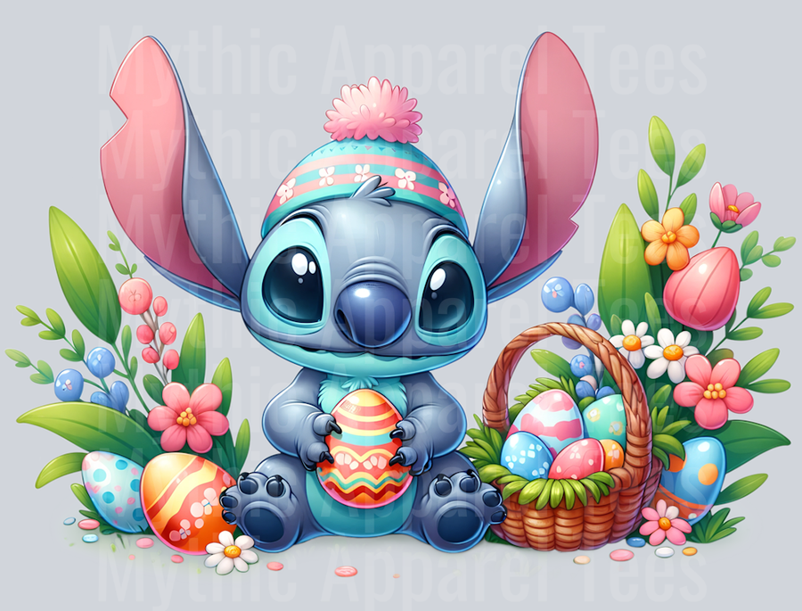 Stitch Easter Transfer 10 DTF Stitch Easter Transfers