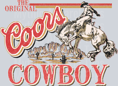 Coors Cowboy Original Drinking Western