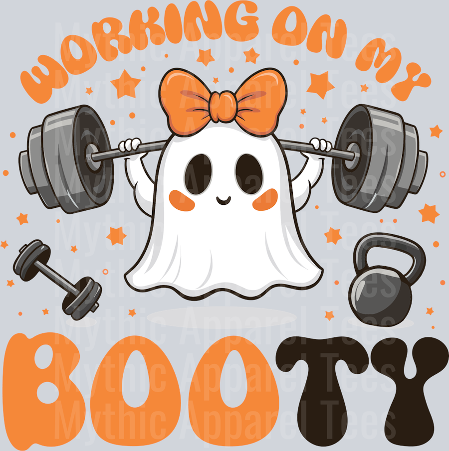 Working on my BOOTY Ghost Workout DTF Halloween Transfers