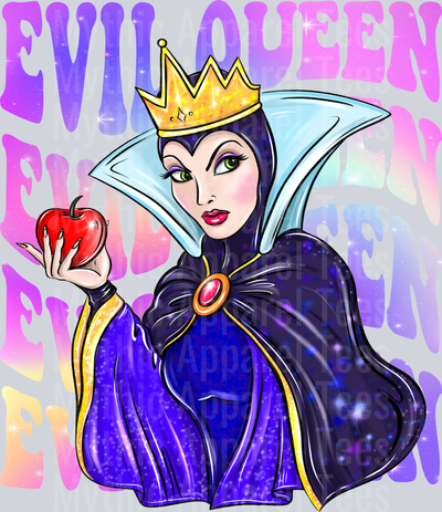 Evil Queen Disney Villain Stacked Name Disney