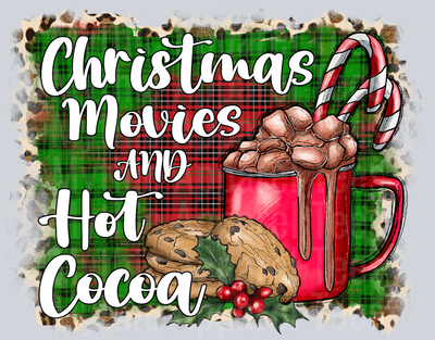 Christmas Movies and Hot Cocoa DTF Christmas Transfers