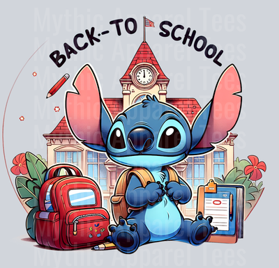 Stitch Back to School Transfer 6 DTF Stitch Back To School Transfers