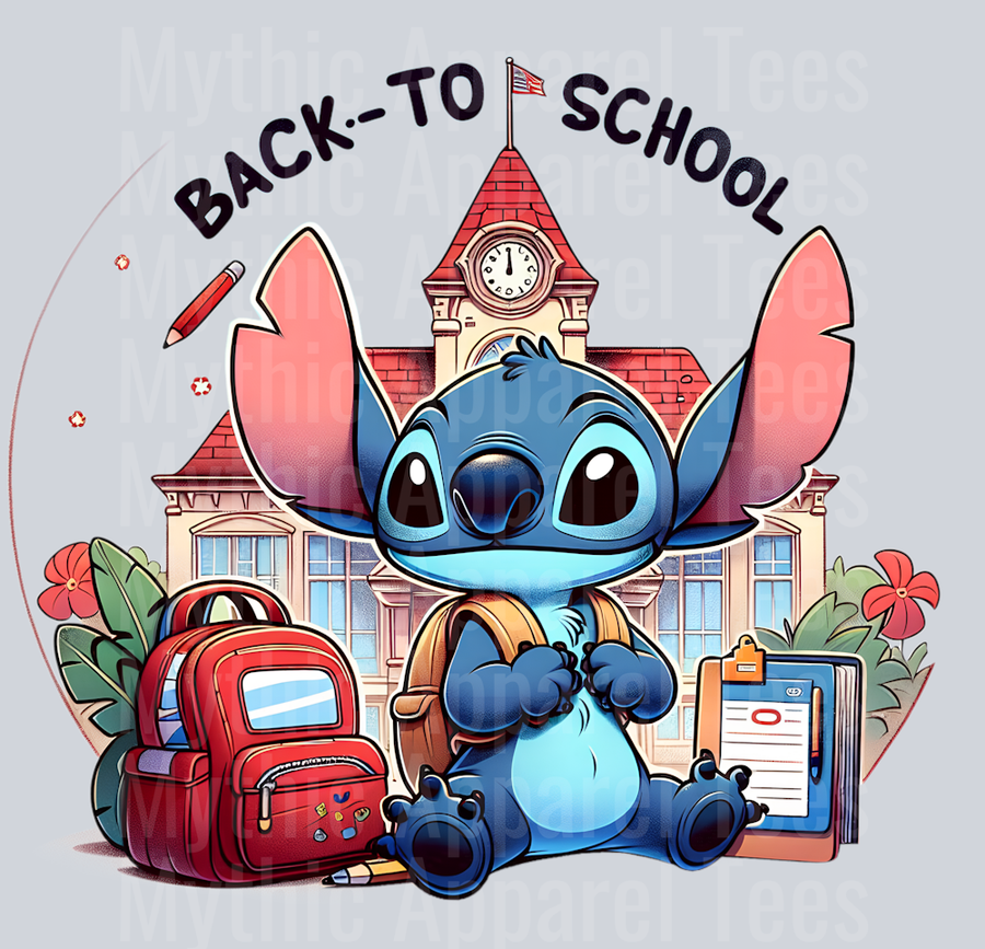 Stitch Back to School Transfer 6 DTF Stitch Back To School Transfers