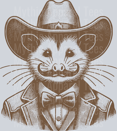 OPOSSUM DRESSED AS COWBOY BROWN DESIGN