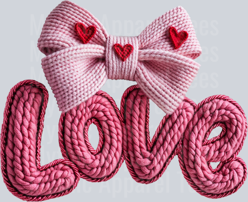 LOVE Faux Yarn Valentines Day