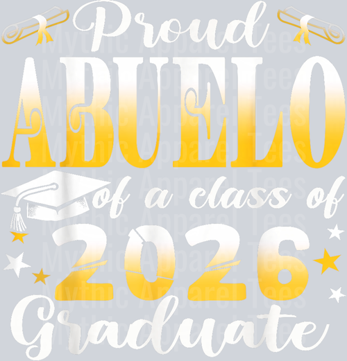 Senior 26 Proud Abuelo of A Class of 2026 Graduate T-Shirt