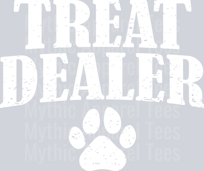 Treat Dealer Paw Print White DTF Coffee Transfers