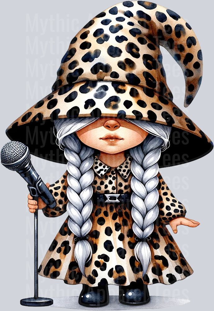 15 Gnome Girl Leopard Print Adorable DTF Gnome Transfers