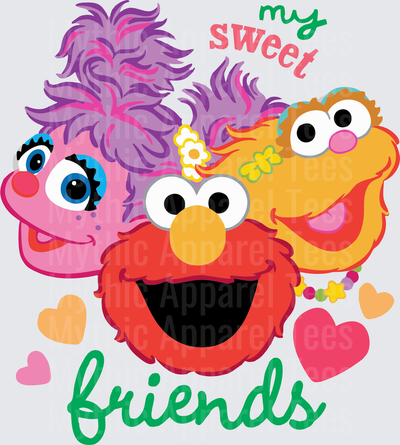 Sesame Street Elmo Abby Zoe My Sweet Friends Hearts