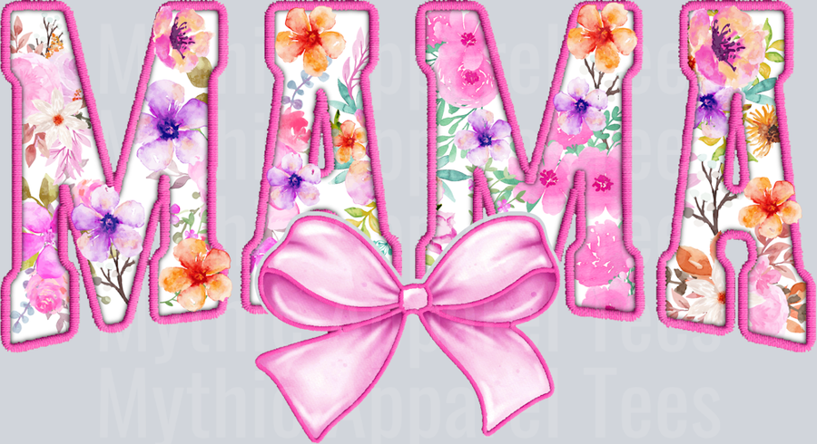 4 Mama Pink bow DTF Mom Transfers