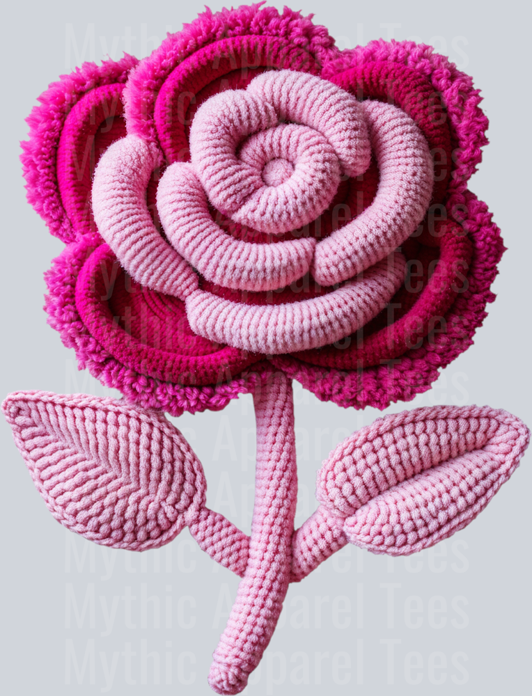 Flower Faux Yarn Valentines Day