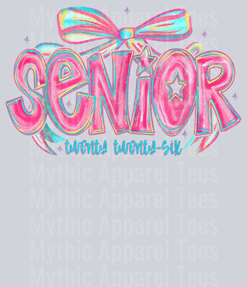 Senior 2026 Class of 2026 Coquette Pink Bow Graduation 2026 T-Shirt (1)