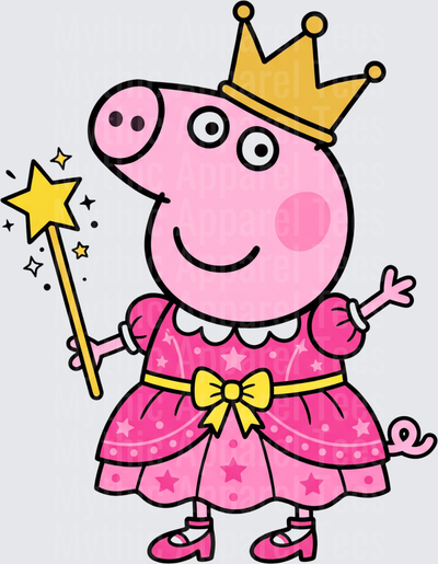 Peppa Pig Princess Fairy Crown Wand Pink Dress