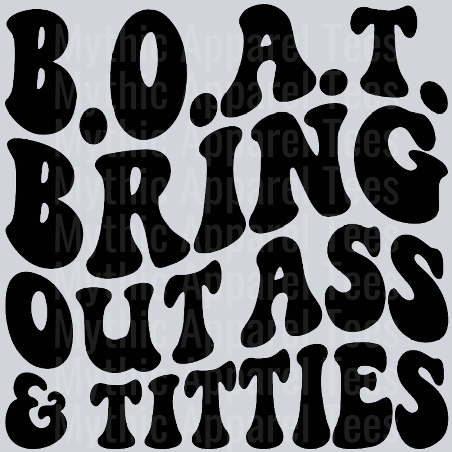 Bring Out Ass And Titties Wavey Retro Style Funny Shirt Design
