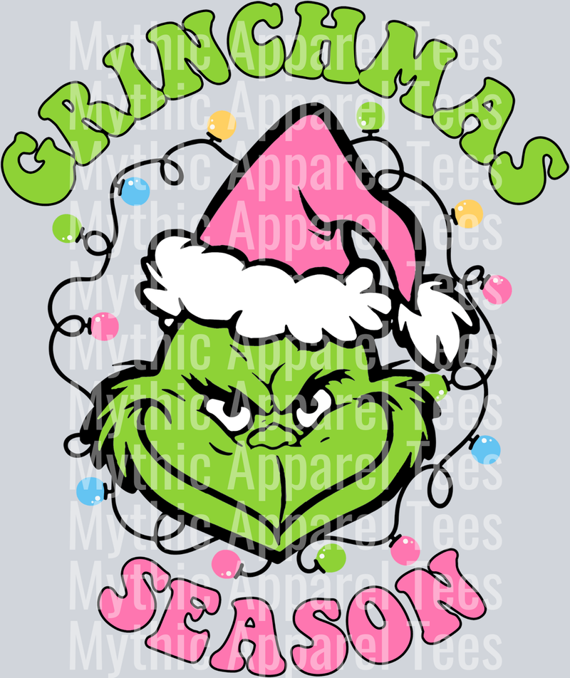 Grinchmas Season – DTF Heat Transfer – Christmas Design