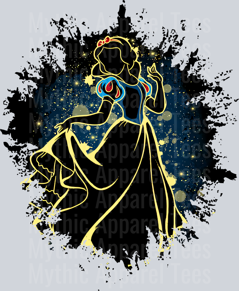 Snow White Disney Princess Dark Silhouette Color Splash Crystal Ball Vision