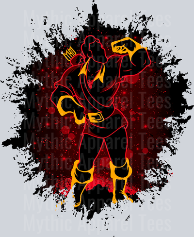 Gaston Disney Villain Beauty and the Beast Dark Silhouette Color Splash Crystal Ball Vision