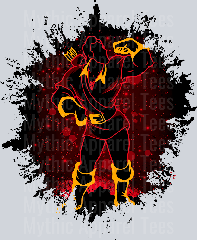 Gaston Disney Villain Beauty and the Beast Dark Silhouette Color Splash Crystal Ball Vision