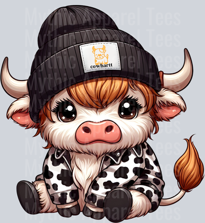 6 Leopard print Cowhartt Highland Cow DTF Carhartt Highland Cow Transfers