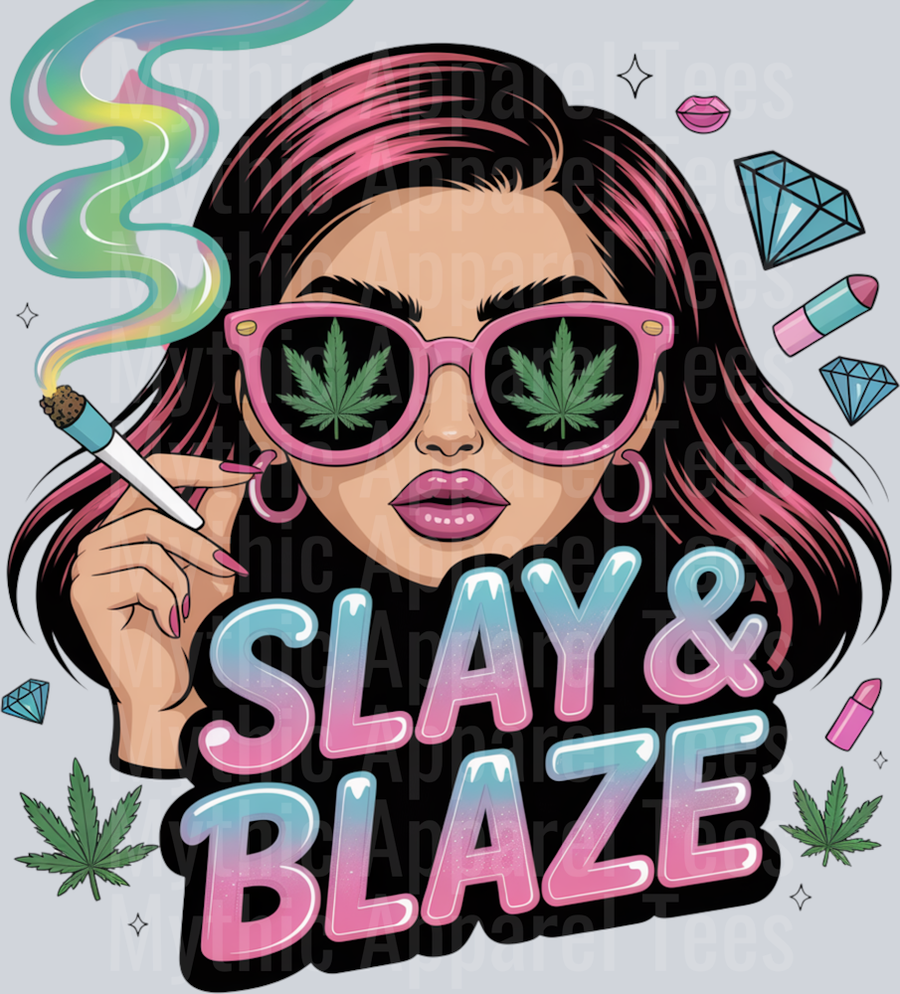 Slay and Blaze Girly Weed Smoking Style