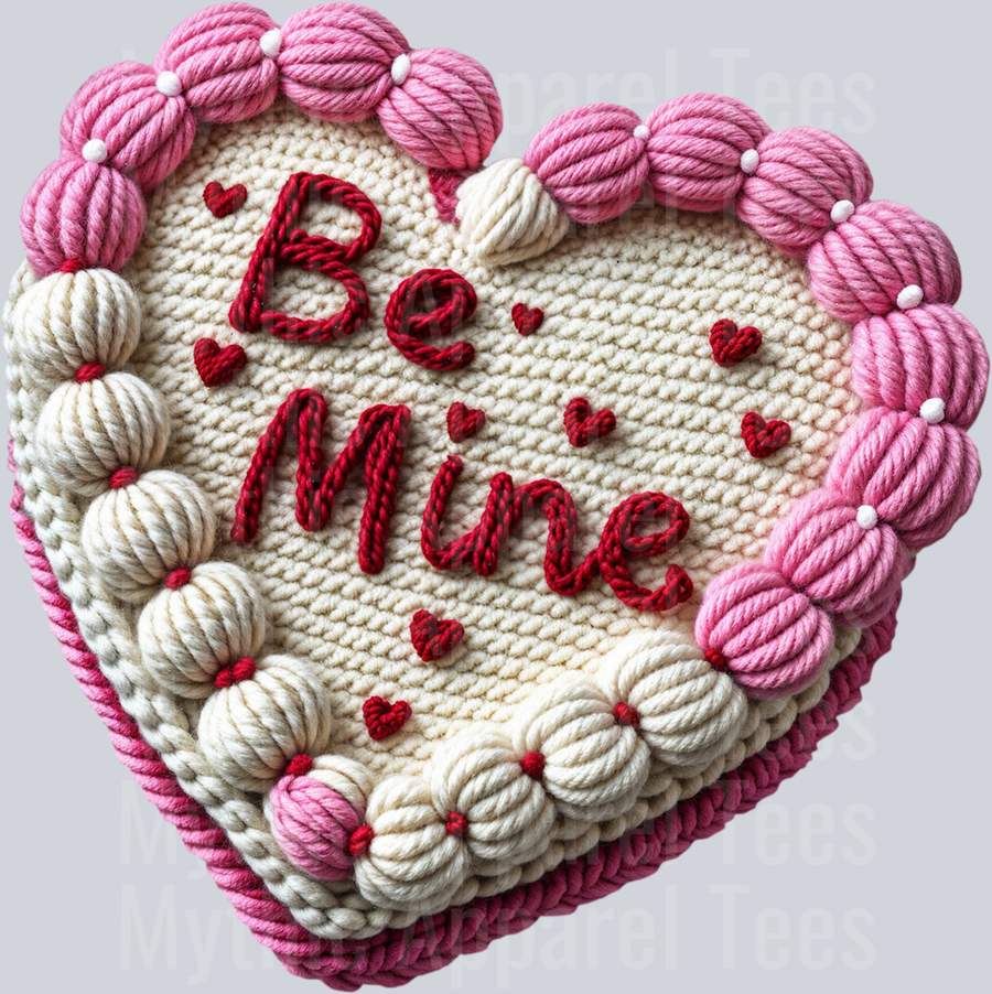 Be Mine Heart Faux Yarn Valentines Day