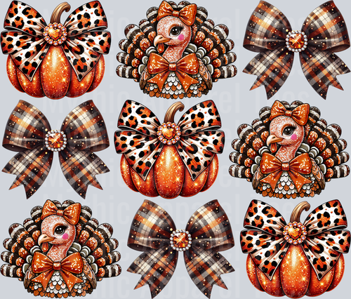 Turkey Pumpkin Bow