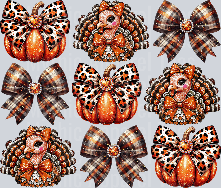 Turkey Pumpkin Bow