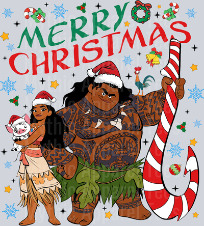 Merry Christmas Moana Disney Moana DTF Moana Transfers
