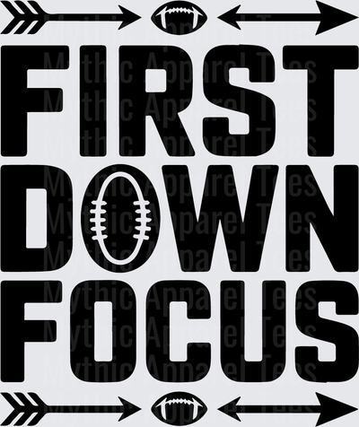American Football First Down Focus Bold Arrow Graphic