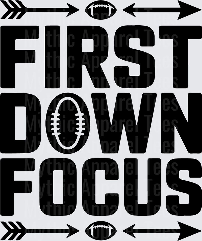 American Football First Down Focus Bold Arrow Graphic