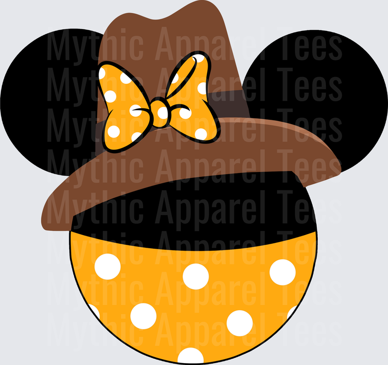 Disney Fall and Thanksgiving Minnie Mouse Cowboy Hat Polka Dot