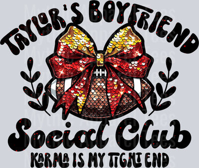 Taylors Boyfriend Social Club Taylor Swift Football
