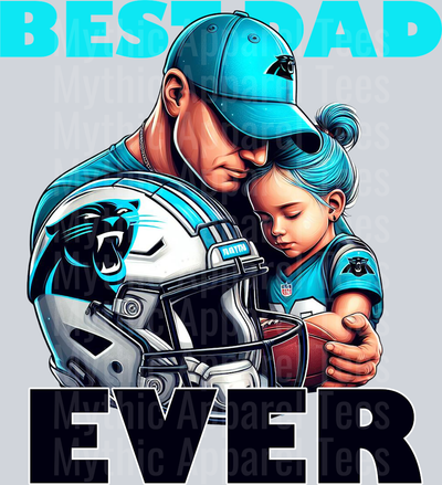 Carolina Panthers Best DAD EVER Fathers Day DTF NFL Transfers