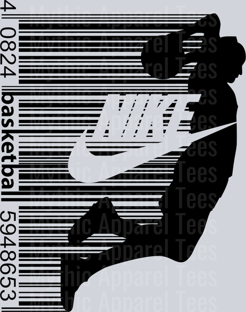Barcode Slam Dunk Michael Jordan Chicago Bulls Jordans Nike DTF Michael Jordan Transfers