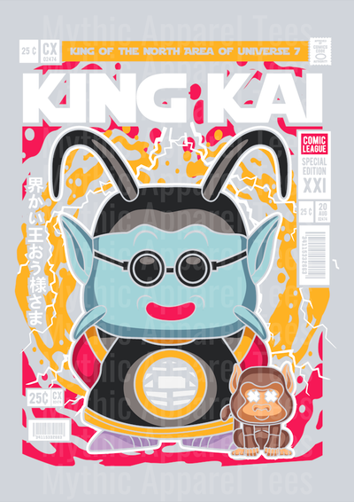 King Kai Bubbles Comic Book Cover STYLE DTF Pop Culture Transfers