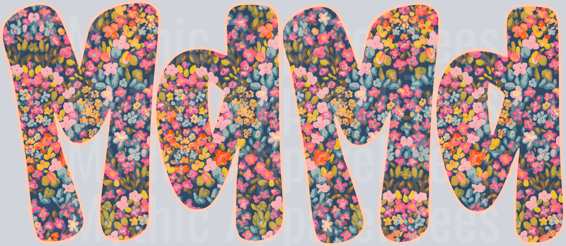 mama floral collage DTF MOM Transfers