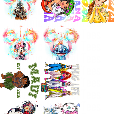 DISNEY KIDS 4 GANG SHEET 10 KIDS SIZE IMAGES
