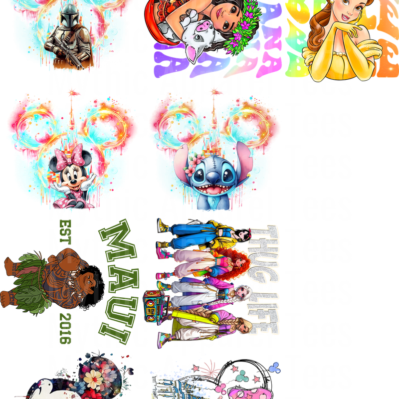 DISNEY KIDS 4 GANG SHEET 10 KIDS SIZE IMAGES