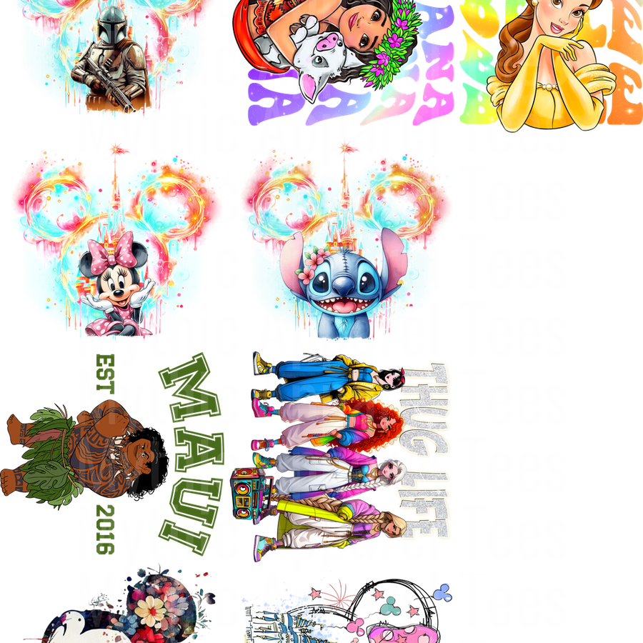 DISNEY KIDS 4 GANG SHEET 10 KIDS SIZE IMAGES