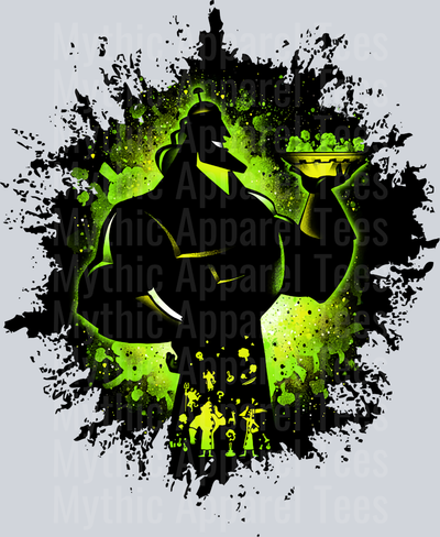 Kronk Disney Villain The Emperors New Groove Dark Silhouette Color Splash Crystal Ball Vision