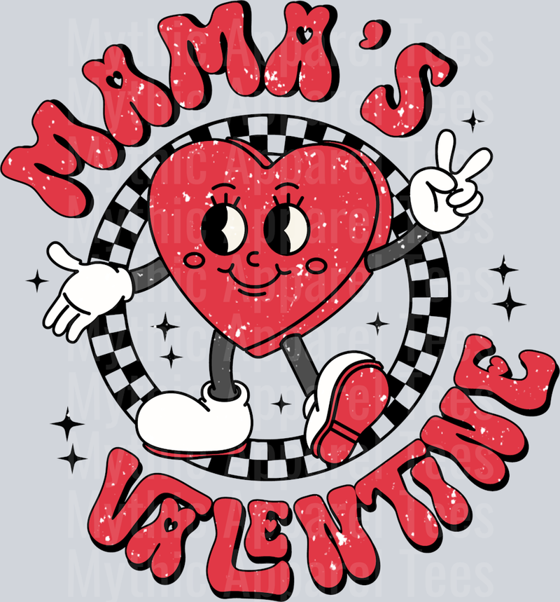 Mama's Valentine Boy Distressed DTF Valentines Day Transfers