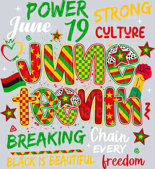 Power Strong Culture Juneteenth DTF Juneteenth Transfers