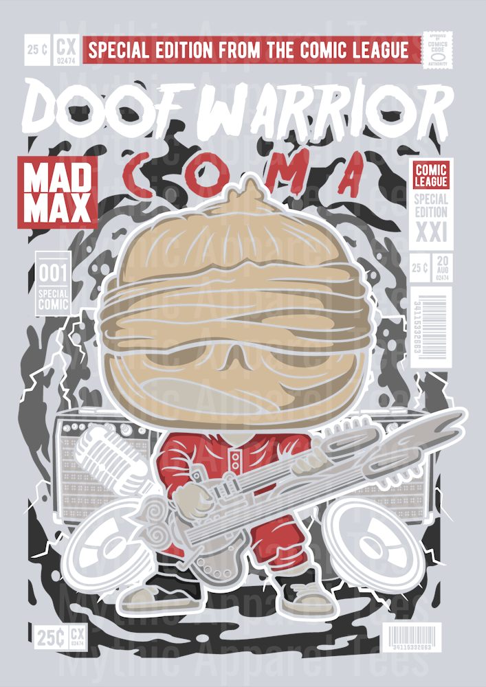 Coma Doof Warrior Comic Book Cover STYLE DTF Pop Culture Transfers