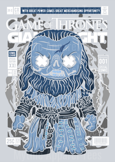 Giant Wight Game Of Throne Comic Book Cover STYLE DTF Pop Culture Transfers