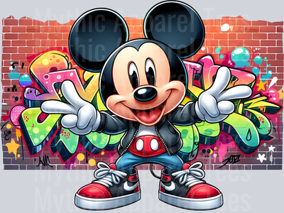 Mickey Mouse Graffiti DTF Pop Culture Transfers