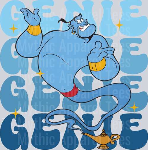 Genie Aladdin DTF Disney Transfers