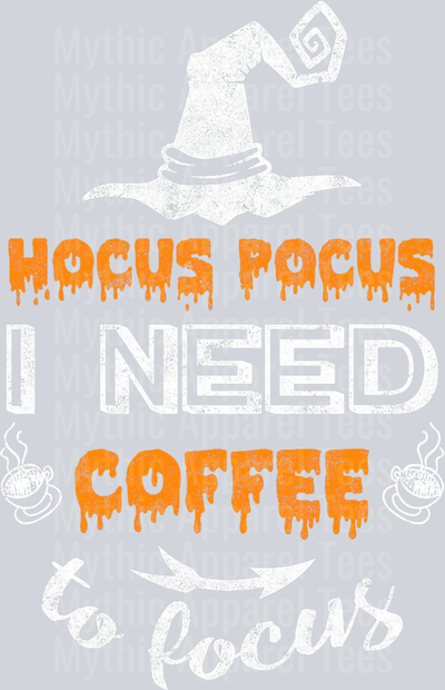 Halloween Costume Shirt Hocus Pocus I Need Coffee To Focus T-Shirt