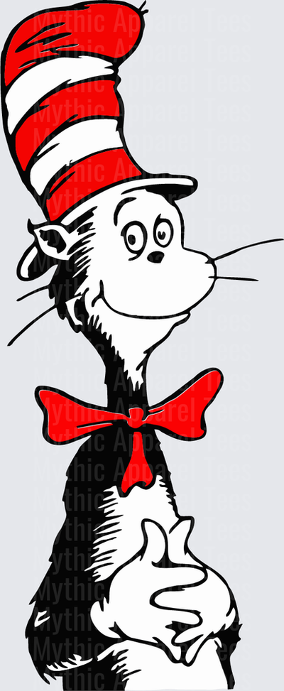DR Seuss Cat in the Hat Red Bow Tie Smiling Portrait