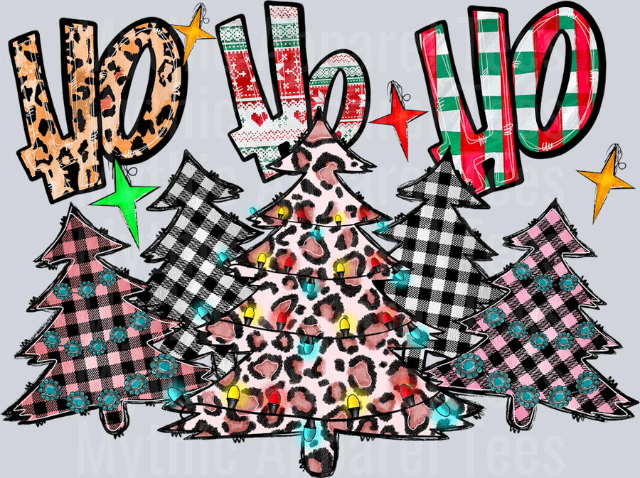 Ho HO Ho Plaid Christmas Tree